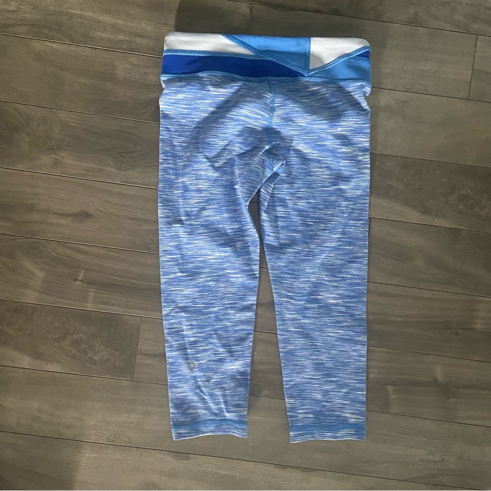 Ivivva by Lululemon Rhythmic Blue Crop Leggings
